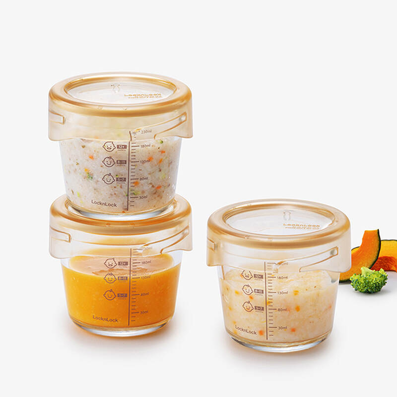 Hộp Đựng Thức Ăn Cho Bé - 280ml x 3 Set (Nắp: Màu Ngà - Tritan) - Locknlock - LLG542S3IVY, , large image number null